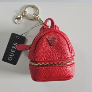 Red Guess Mini Coin Purse Wallet
